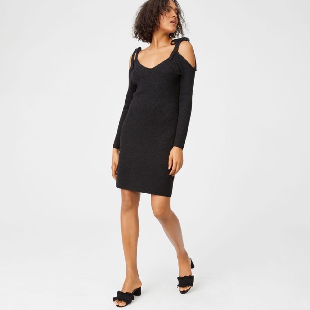 Club Monaco cold shoulder sweater dress